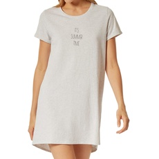 Schiesser Damen Sleepshirt 1/2 Arm, 85cm Nachthemd, Graumelange, 34