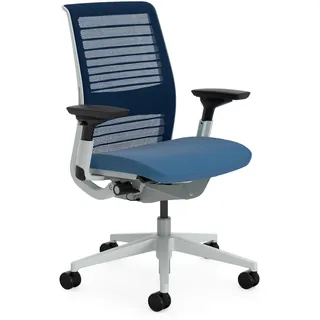 Steelcase Think Ergonomischer Bürostuhl mit LiveBack Lumbalstütze, 4D-Armlehnen, nachhaltigem Design Kobalt