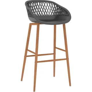 vidaXL Barhocker 2 Stk. Grau - Grau