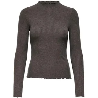 ONLY Damen Onlemma L/S Noos JRS Comfort Fit High Neck Top Mit Femininen Rüschen, Java, S
