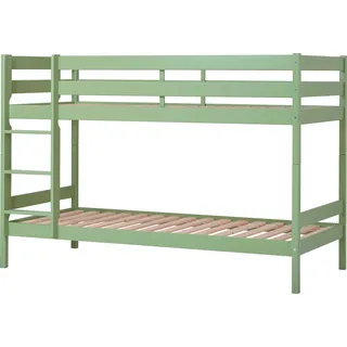 Hoppekids Etagenbett »ECO Comfort Kinderbett 90x200 oder 70x160 aus Massivholz in 4 Farben« TÜV, FSC und Nordisches Umweltzeichen – wahlweise mit Matratzen, grün