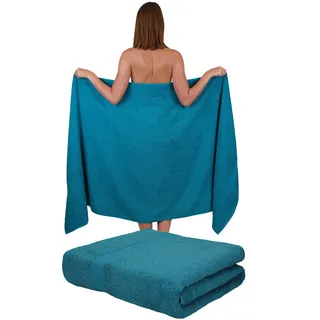 Betz Badetuch 2 Stück XXL 100x200 cm 100% Baumwolle – Weiches Frottee Saunatuch & Strandtuch – Pflegeleicht & saugstark – Palermo Serie – Farbe Petrol