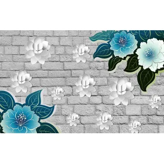 Papermoon Fototapete »Muster mit Blumen«, bunt