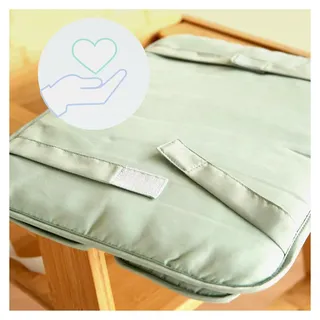 Sitzverkleinerer 2-teilig 'roba Style' - Zubehör für Hochstuhl 'Nature Up' - Abwischbares & gepolstertes Sitzkissen - Ab 6 Monaten - Frosty green
