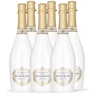 SCAVI & RAY Ice Prestige Spumante 6 x 0,75l, halbtrocken, fruchtig frischer Schaumwein aus Italien, 10,5% Vol. Alkohol - perfekt für festliche Anlässe