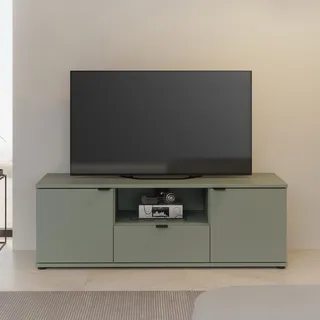 Forte Ganymede TV-Lowboard 129,8 cm Grün Metall/Spanplatte/Holzwerkstoff