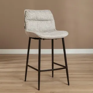 Bronx71 Barhocker Trevi Stoff offwhite/braun 68 cm - Weiß, Braun