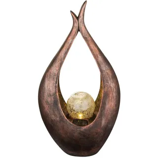 GLOBO Solarleuchte Kunststoff 13x50x26,5 cm bronzefarben