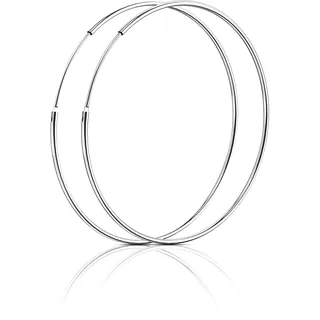 SOSMAR - Creolen silber für Damen aus echt 925 Sterling Silber, große Creolen Hoop Ohrringe für Damen Mädchen - 40mm