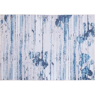 Beliani Burdur Kurzflorteppich 160 x 230 cm Blau