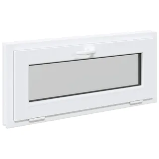 vidaXL Kellerfenster RISOR 90 x 40 cm PVC und Glas Weiß - Weiß