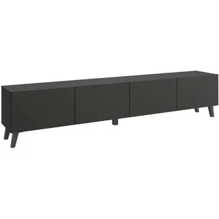 P & B Phuket Lowboard 190x40 cm Schwarz Kunststoff