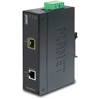 Planet Industrial 10/100/1000BASE-T to 100/1000BASE-X SFP Media Converter, (-40~75 degrees C)