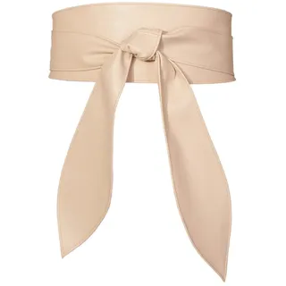 Anevous Damen Breite Taillengürtel, Obi Gürtel Schnürgürtel Bindegürtel Ledergürtel Kleid Schärpe Brautgürtel Accessoires Damen Band Schleife Zubehör für Kostüme, Hochzeit Party Braut,Beige 9,5x212cm
