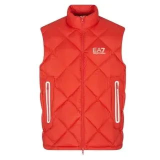 EA7 für Herren. 7M001002_AF15923 Mountain Steppweste rot (XXS), Lässig, Polyester