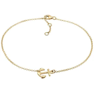 Elli "Fußschmuck Anker Maritim 925 Silber", gold,