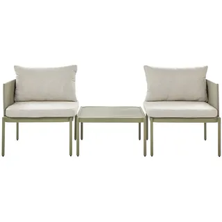 Beliani TERRACINA Loungeset 2-Sitzer Olivgrün