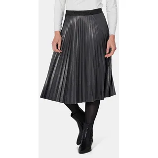 GOLDNER Plisseerock Damen Meliert Grau 42