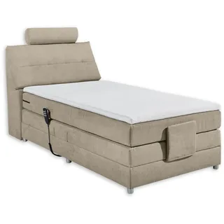 ed exciting design Boxspringbett Palermo elektrisch 120x200cm Sandfarb.