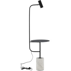 Vega Table Lamp white marble with Black Steel D400*H1520