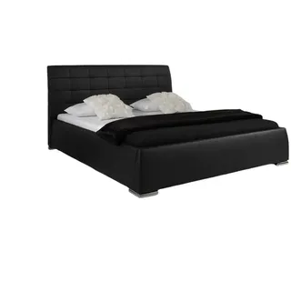 Fun Möbel Polsterbett Bett Doppelbett Tagesbett - VERMONT - 160x200 cm Schwarz - Schwarz
