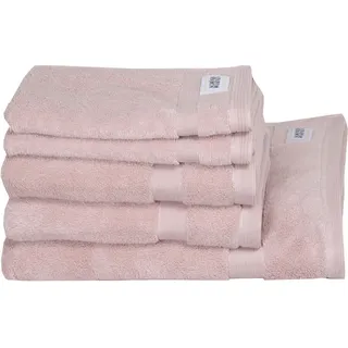 Schöner Wohnen Frottierset , Altrosa , Textil , 5-teilig , Uni , Oeko-Tex® Standard 100 , saugfähig, Aufhängeschlaufe, angenehm weich, hochwertige Qualität, schnelltrocknend , Heimtextilien, Badtextilien, Handtuchsets