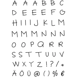 EFCO Stempel Clear Alphabet Großbuchstaben A7 / 74x105mm 55 Teile transparent 11x8x2cm