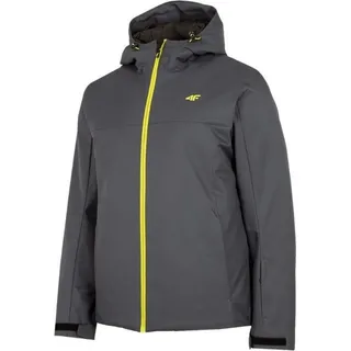 4F Winterjacke Herren Snowboardjacke Skijacke mit Kapuze Warm Winter Jacke Wassersäule 5.000 mm Winddicht Wasserdicht Grau M - Grau