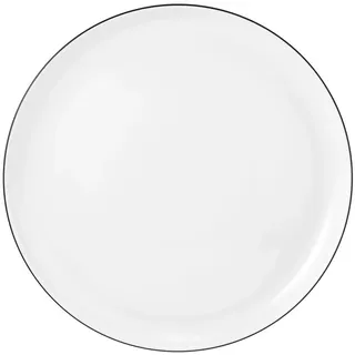 Seltmann Weiden Speiseteller , Schwarz, Weiß , Keramik , rund , Geschirr, Teller, Speiseteller