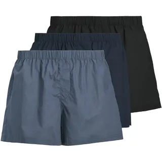 JACK & JONES Milano Boxershorts Vintage Indigo / Naval Academy / Black M 3er Pack