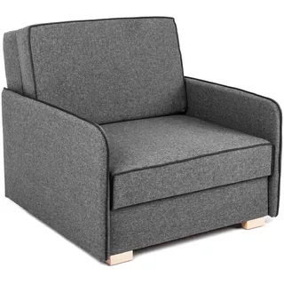 Einzelsofa mit Schlaffunktion in grau sawana 05 - Grau
