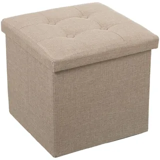 DRW Sitzsack zum Aufkleben, aus Polyester, Beige, 38 x 38 x 38 cm