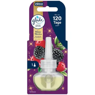 Glade Electric Scented Oil Nachfüller, elektrischer Raumduft mit Duftöl, Winter Berries, 1er Pack (1 x 20 ml)