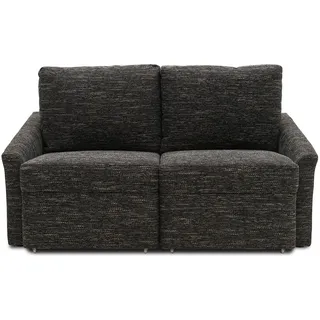 DOMO. collection Sofa Relax, 2-Sitzer Dauerschläfer, Boxspring Couch mit Schlaffunktion, Schlafsessel, Gästebett, Schlafsofa 168 x 96 x 86 cm (BxTxH), schwarz