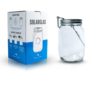 Das saubere Licht – Solarglas von Southlake welches als Solarlampe/Laterne/Solar Sun Jar/Garten-lampe für Balkon oder Garten genutzt wird. Alternative für gewöhnliche Solarleuchte