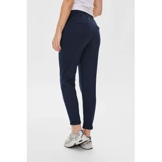 Stoffhose FREEQUENT "FQNANNI-ANKLE-PA", Damen, Gr. XXL, N-Gr, blau (salute), Web, Obermaterial: 73% Polyester, 24% Viskose, 3% Elasthan, unifarben, bequem 7/8-Länge, Hosen Stoffhose, Sommerhose - knöchellänge und mit 2-Knopf-Verschluss