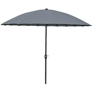 Gardenson Sonnenschirm , Anthrazit, Schwarz , Textil , 237 cm , höhenverstellbar, UV-beständig, wetterbeständig, geeignet für Balkon , Sonnenschutz, Sonnenschirme