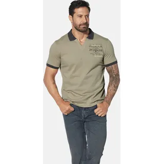 Poloshirt JAN VANDERSTORM "Poloshirt VOLKUR", Herren, Gr. 6XL, grün (khaki), Obermaterial: 100% Baumwolle CO., Shirts Poloshirt