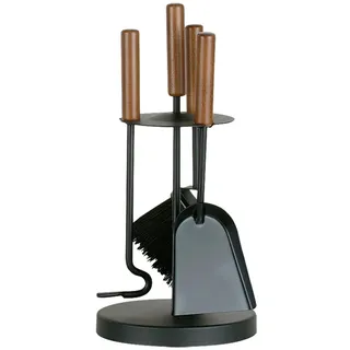 FireFix Kaminbesteck klein rund 4-tlg Stahl 18,5 x 42 cm schwarz