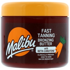 Malibu Fast Tanning Körperbutter mit Beta-Carotin, Gel, wasserfest, zur Bräunung, 300 ml