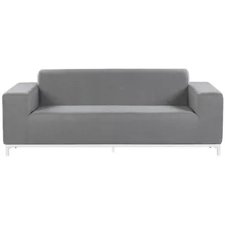 Beliani Rovigo Loungesofa grau/weiß