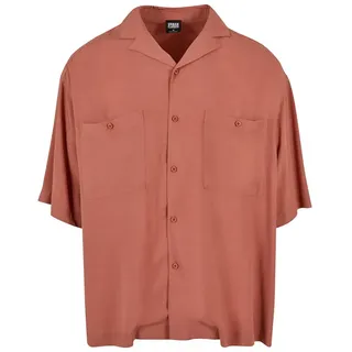 Urban Classics Oversized Resort Kurzarmhemd - Terracotta - M