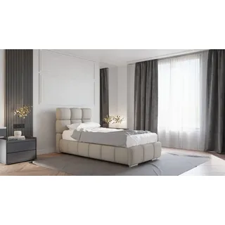 panda möbel BLISS Polsterbett mit Bettkasten, ohne matratze - Braun