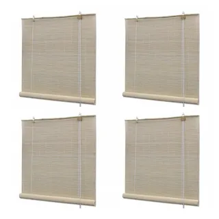 vidaXL Bambusrollos Natur 4 Stk. 120x160 cm