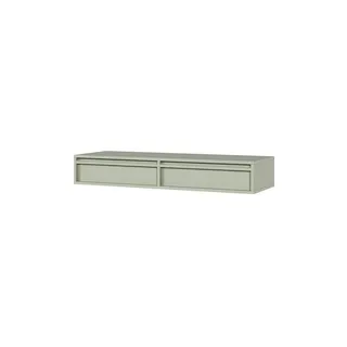 Selsey Schminktisch hängend mit 2 Schubladen, Salbeigrün, 110 cm - Grün
