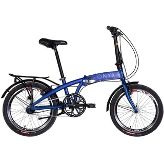 Faltrad Folding Bike 20" City Stadt Gepäckträger Rack Aluminium Blau RH 32 cm