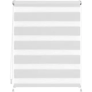 Lichtblick Duo Rollo / Doppelrollo Klemmfix 45 x 150 cm verspannt weiß