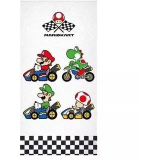 Super Mario: Badehandtuch mit Mariokart-Muster - 70 x 140 cm