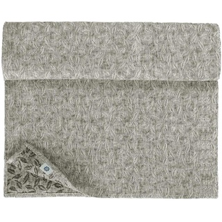 Linen & Cotton Deluxe Jacquard Damast Tischläufer Stoff Tischband Tischdeko Isla - 100% Leinen, Schwarz Weiß Weiss (45 x 180 cm) Läufer Tisch Decken für Home Haus Dekoration Esszimmer Küche Kaffee