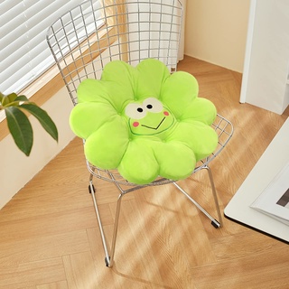 EQLEF Frosch Kissen Blumenform Nette Kissen, Baumwolle Blumen Frosch Sitzkissen Blume Kissen Dekor Auto Kissen Bodenkissen für Home Office und Kinderschule